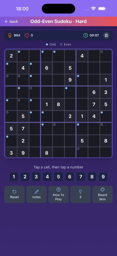 Odd-Even Sudoku
